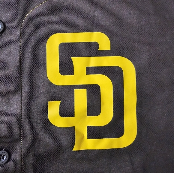 San Diego Padres Jersey Stitches Brown Gold MLB Baseball Men's Large & 2XL NWT - Picture 7 of 7
